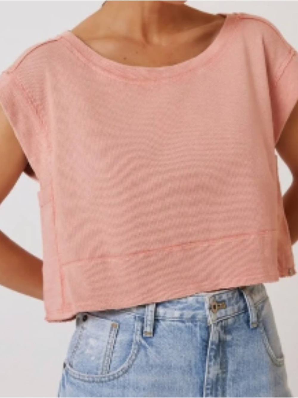 Anthropologie Pilcro Coral Cutout Sweatshirt